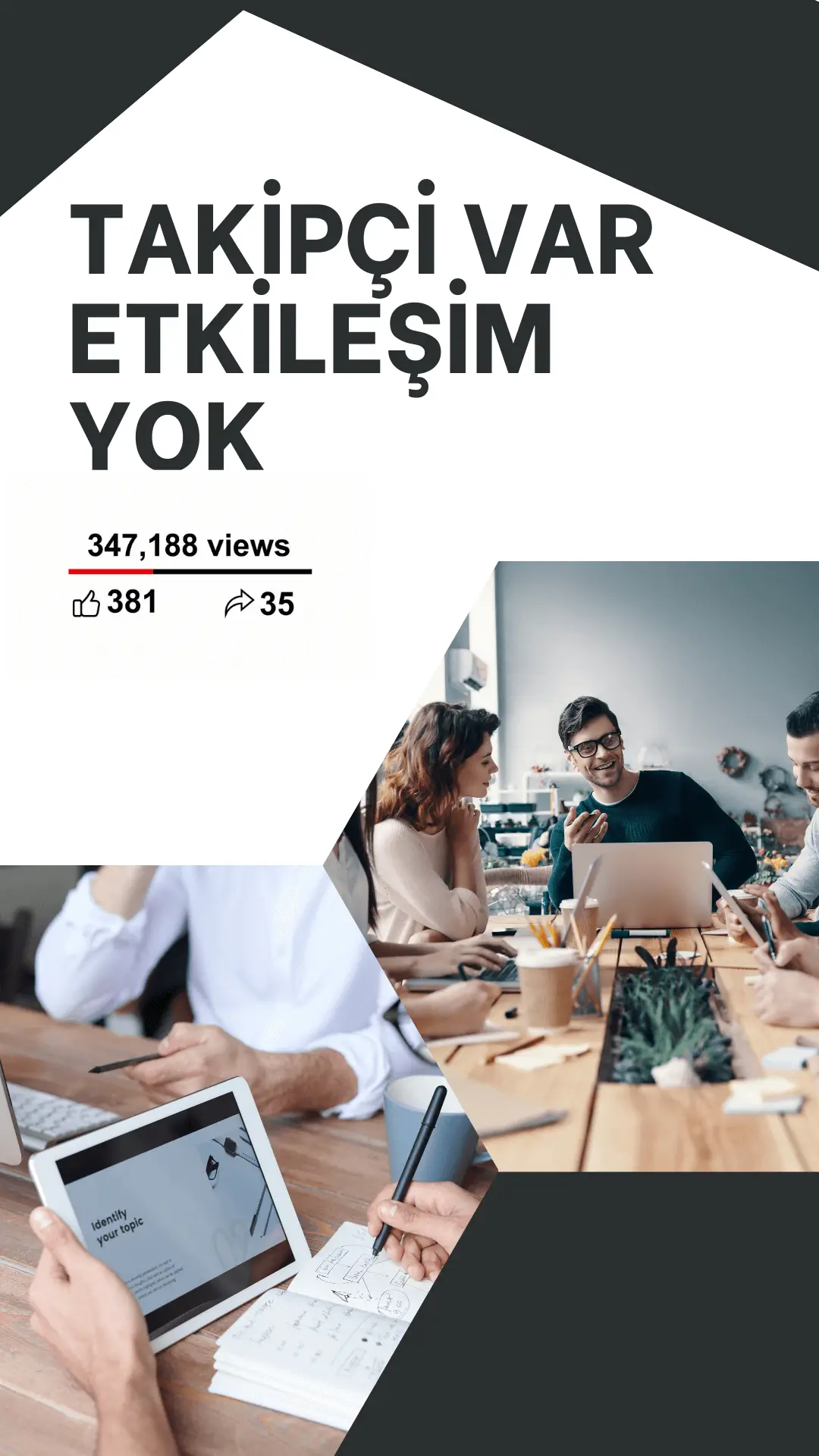 Takipci var etkilesim yok